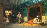 Stanislaw Chlebowski Sultan Bayezid prisoned by Timur. oil painting